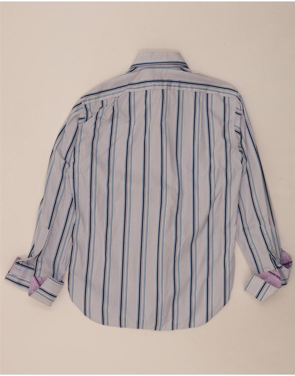 TED BAKER Camisa para hombre Talla 16 Grande Azul Rayas