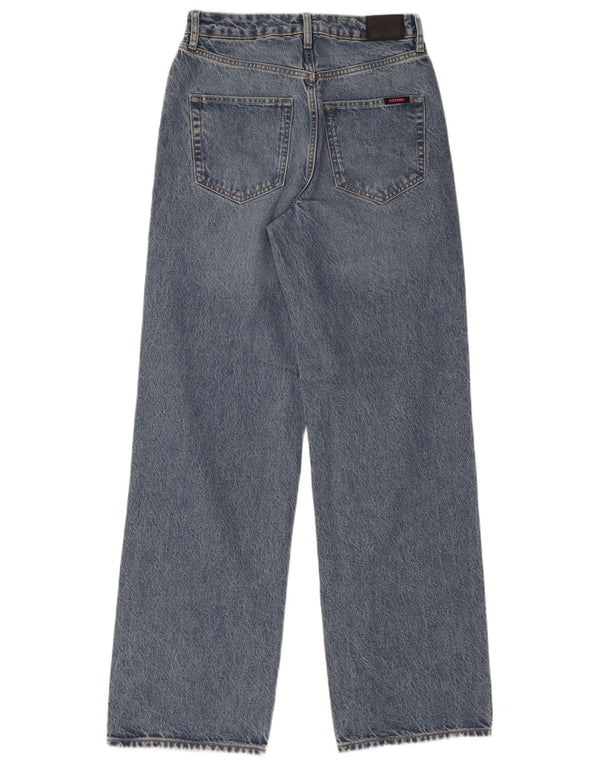 Superdry Vaqueros De Pierna Ancha Y Talle Alto Para Mujer W28 L32 Algodón Azul