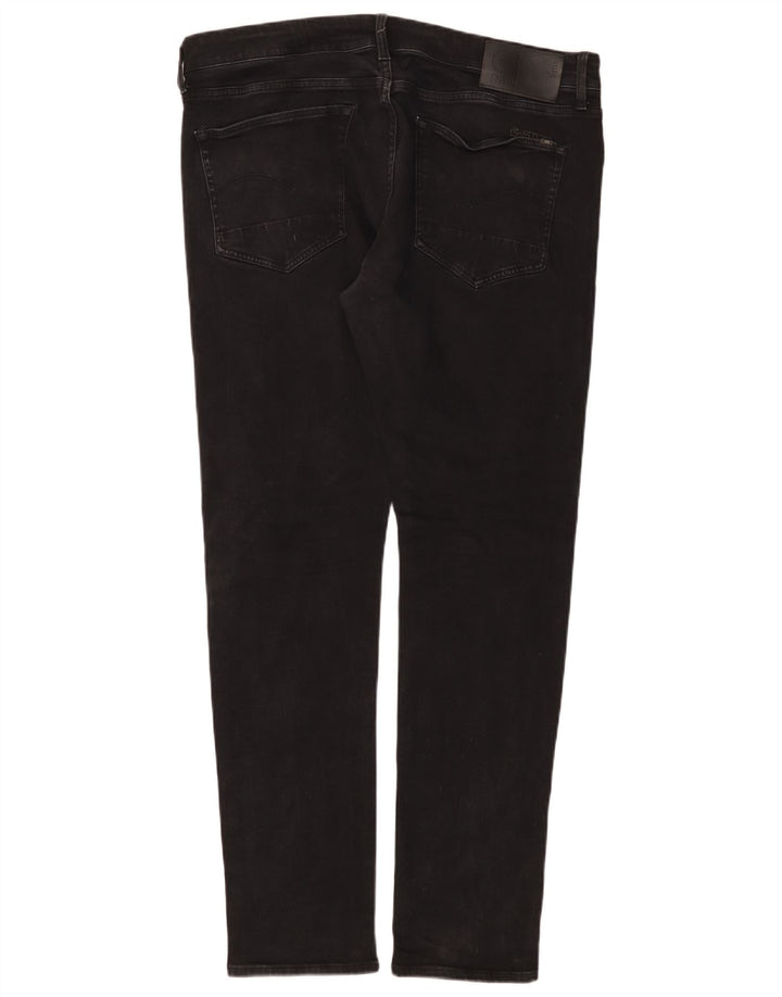 G-Star Hombre 3301 Slim Jeans W38 L34 Algodón Negro