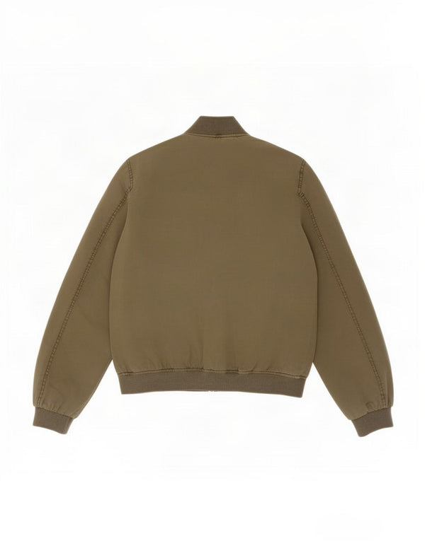 Zara Mens Bomber Jacket UK 36 Small Caqui Algodón