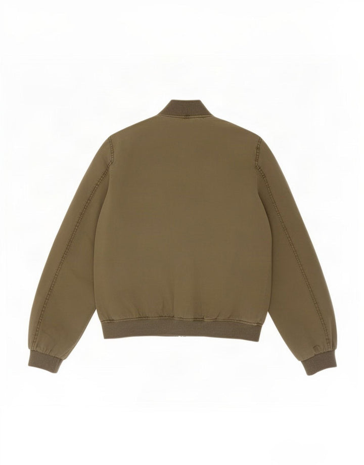 Zara Mens Bomber Jacket UK 36 Small Caqui Algodón