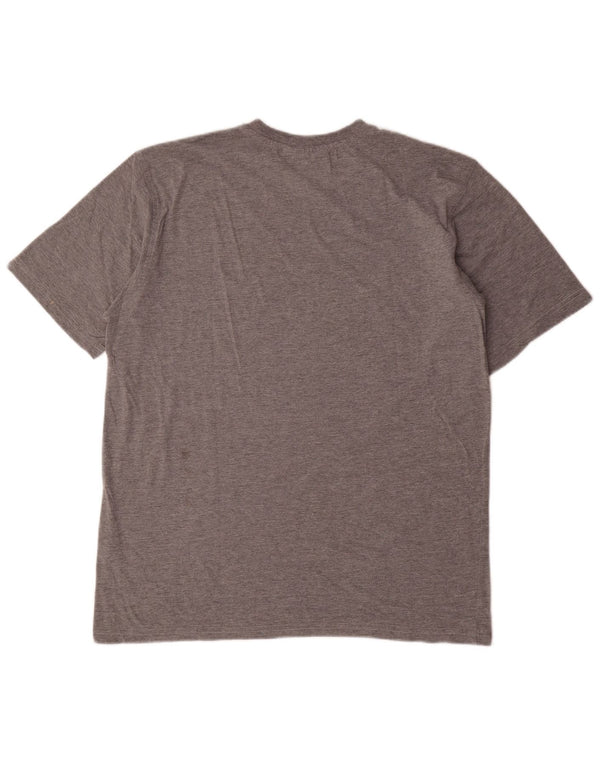 Puma Camiseta gráfica para hombre Top grande de algodón moteado gris