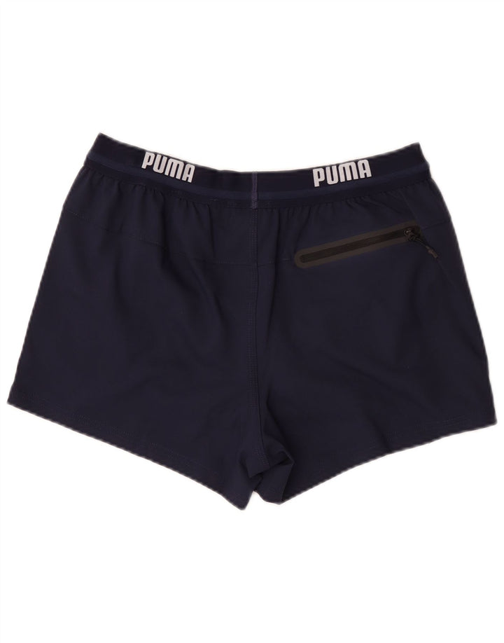 Puma Pantalones cortos deportivos gráficos para hombre Poliéster azul marino mediano
