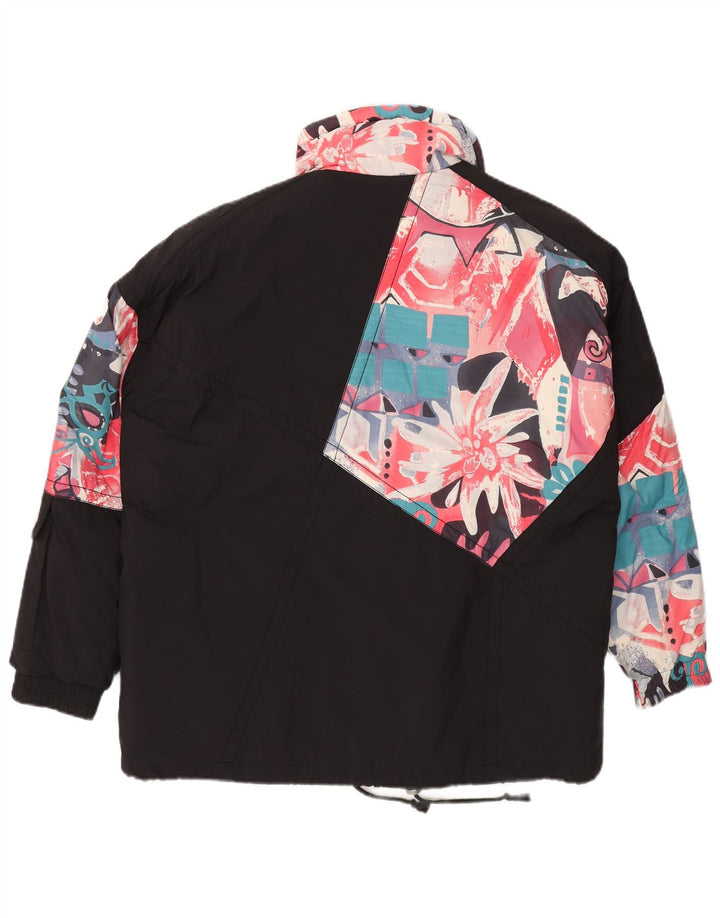MAIER Chaqueta cortavientos de gran tamaño para mujer Reino Unido 14 Grande Negro Floral
