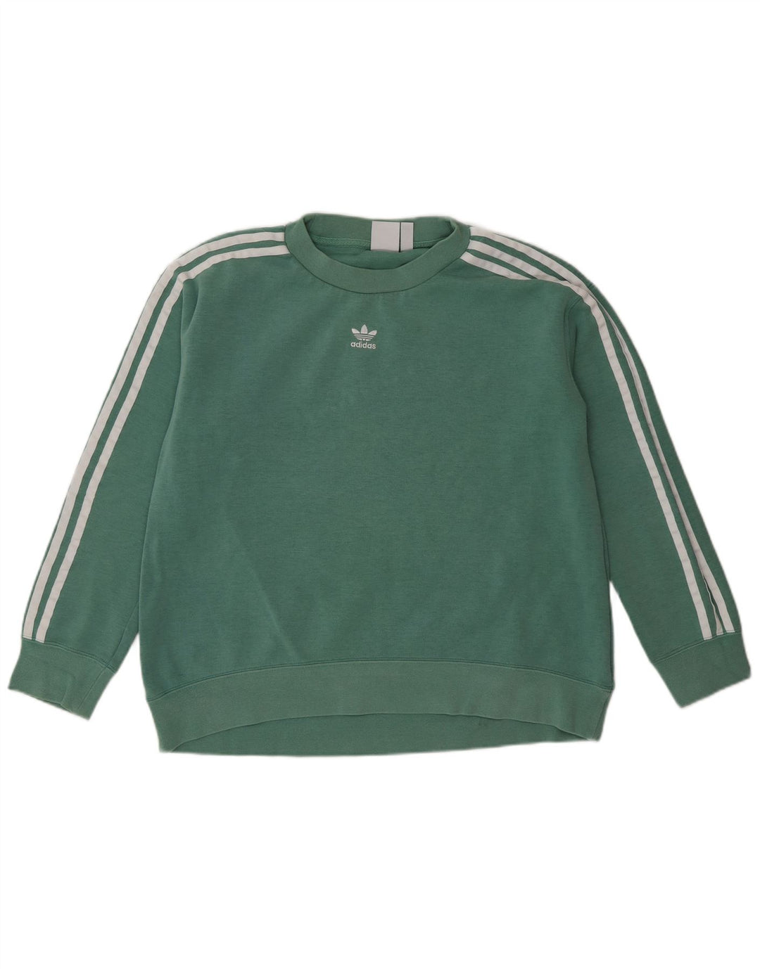 Adidas - Sudadera extragrande para mujer, talla 8, algodón verde pequeño