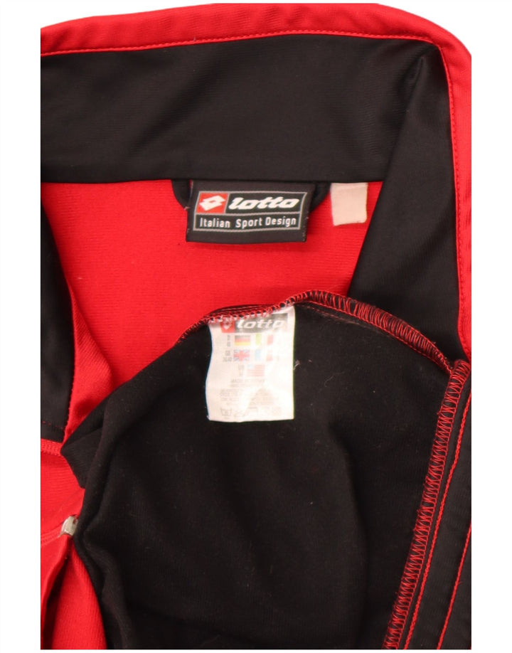 Lotto Mens Graphic Chándal Top Chaqueta UK 38/40 Medium Rojo Colorblock