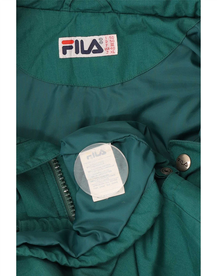 Fila Chaqueta utilitaria con capucha gráfica para hombre IT 50 Poliéster verde grande