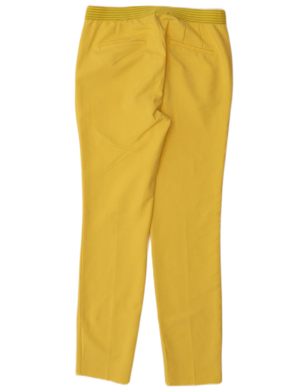 Zara Mujer Pantalón De Traje Slim Medium W28 L29 Amarillo