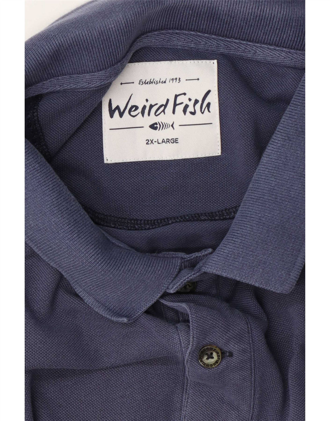 Weird Fish Polo para hombre 2XL Azul marino