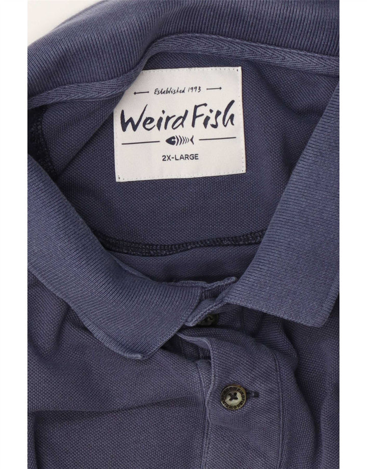 Weird Fish Polo para hombre 2XL Azul marino