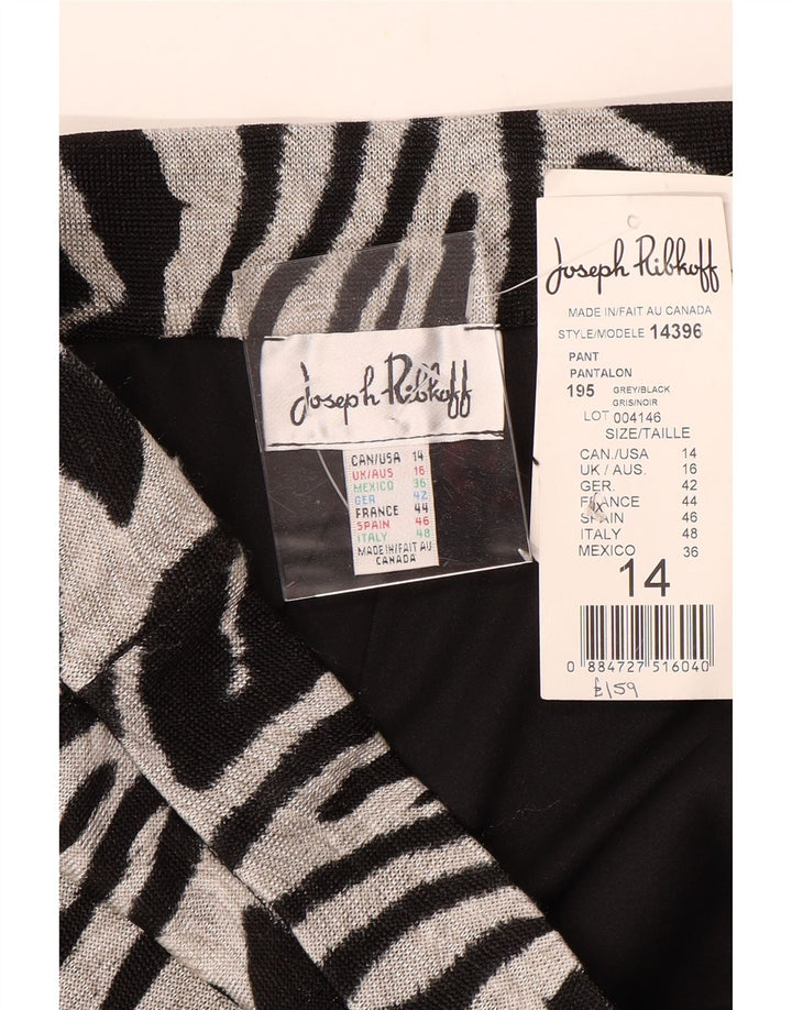 JOSEPH RIBKOFF Pantalones casuales para mujer UK 40 Large W36 L33 Negro