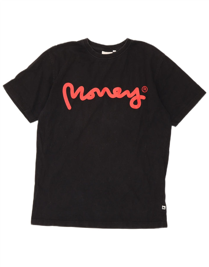 Money - Camiseta gráfica para hombre, talla mediana, algodón negro