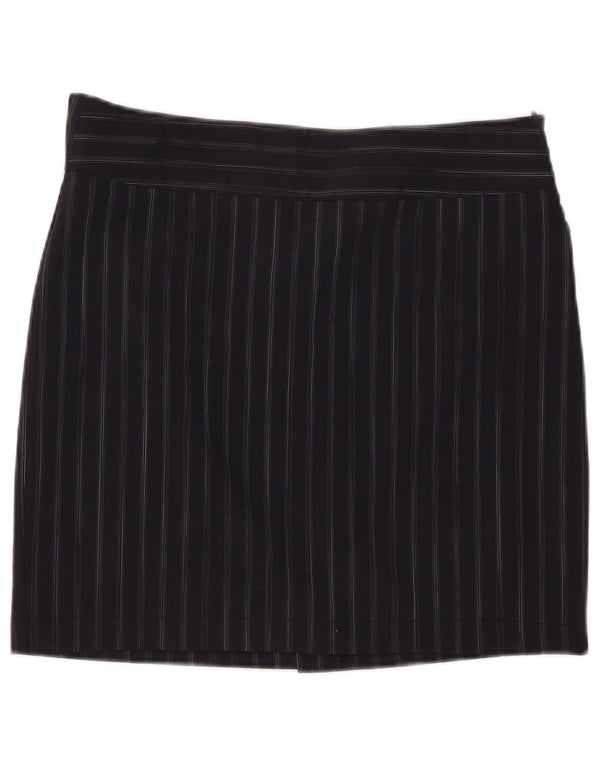 Marella Minifalda para mujer UK 12 Medium W32 Azul marino Poliéster a rayas