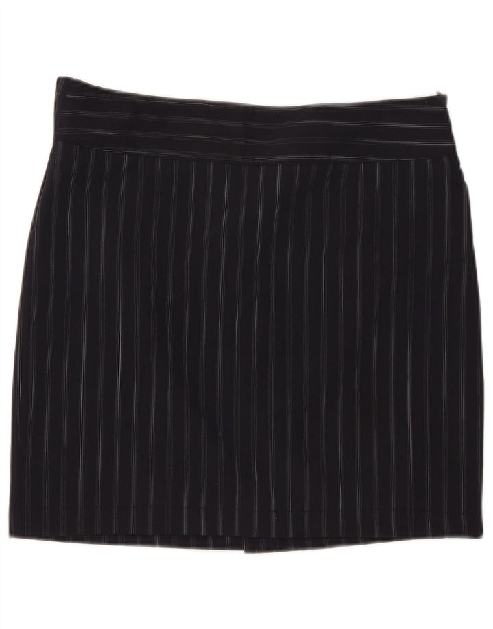 Marella Minifalda para mujer UK 12 Medium W32 Azul marino Poliéster a rayas