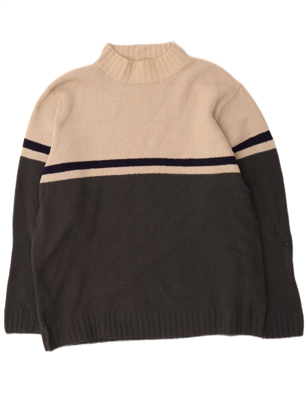 Marks & Spencer Jersey con cuello alto para hombre, talla grande, color blanco roto