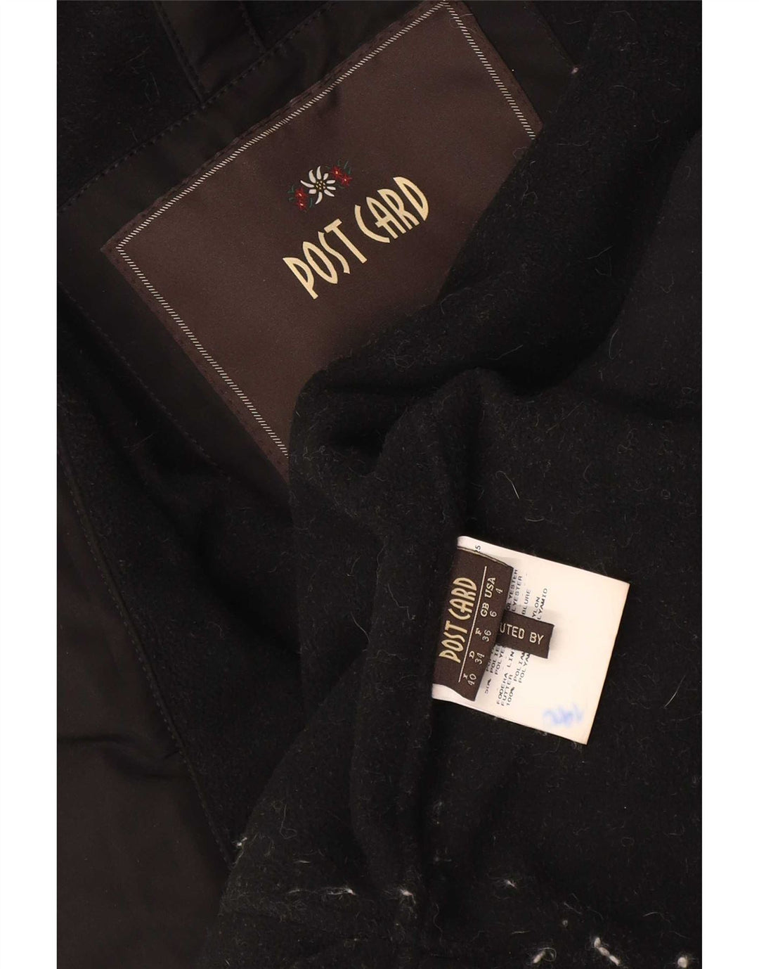 Post Card Chaqueta bomber con capucha para mujer UK 6 XS Poliamida negra