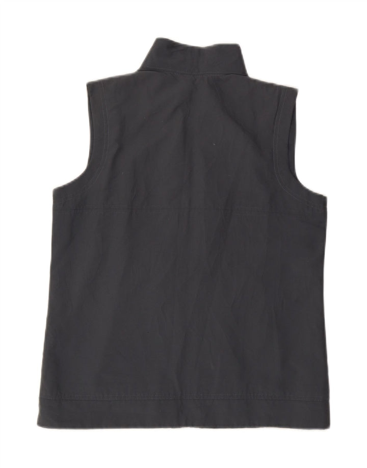 Adidas Chaqueta de chándal sin mangas para mujer UK 12 Poliéster gris medio