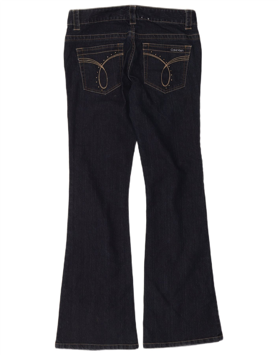 Calvin Klein Jeans acampanados para mujer US 6 Medium W30 L32 Azul marino Algodón