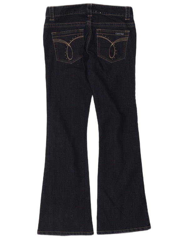 Calvin Klein Jeans acampanados para mujer US 6 Medium W30 L32 Azul marino Algodón
