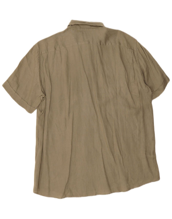 Cerruti 1881 Camisa Manga Corta Hombre Talla 17 43 XL Caqui