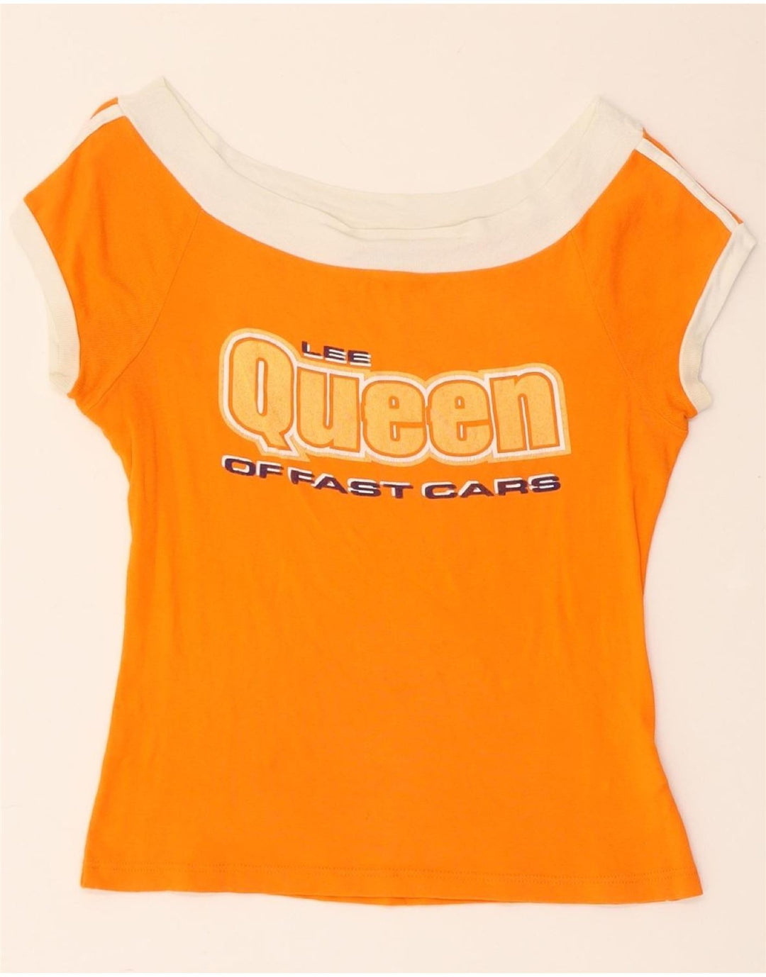 LEE Camiseta corta gráfica para mujer Top UK 12 Algodón naranja mediano