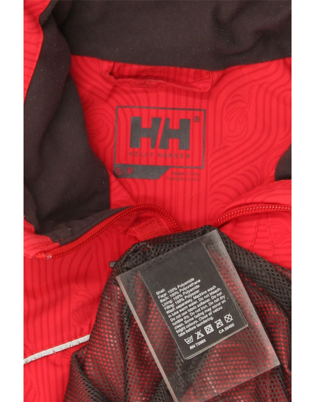 Helly Hansen Chaqueta impermeable con capucha para hombre UK 36 Small Red Polyamide