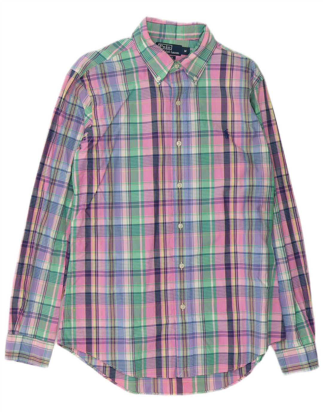 Polo Ralph Lauren Camisa de corte personalizado para hombre Algodón a cuadros multicolor mediano