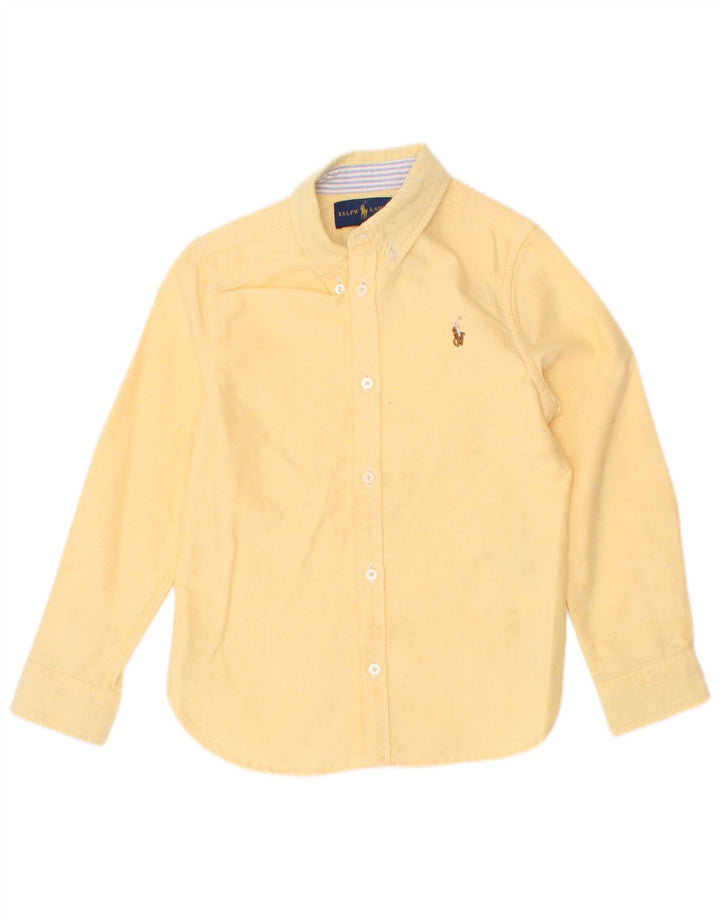 Ralph Lauren Camisa Niño 4-5 Años Amarillo Algodón