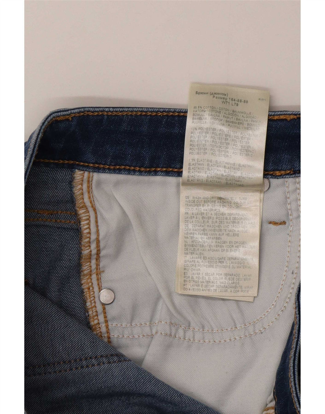 Jeans Ajustados Lee Mujer W28 L28 Algodón Azul