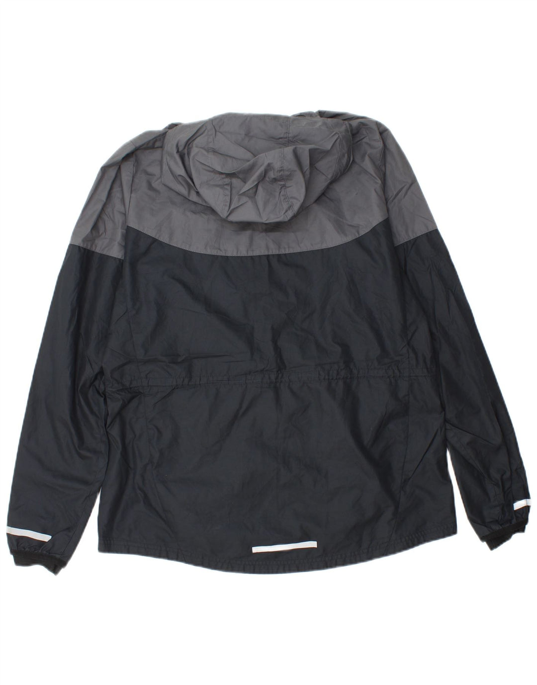 NIKE Chaqueta impermeable con capucha para hombre UK 40 Large Negro Colorblock Poliéster