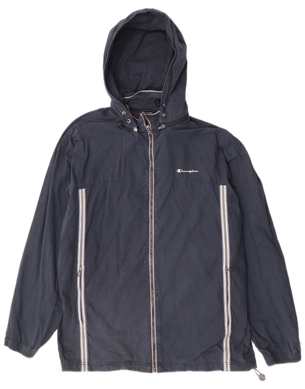 Champion Chaqueta impermeable con capucha para hombre UK 44 2XL Azul marino