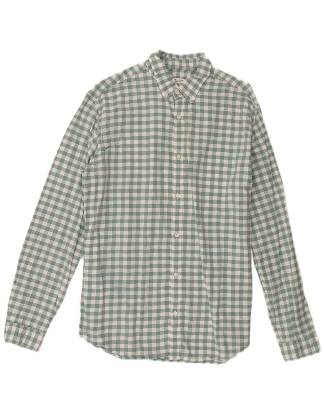 Camisa Jack & Jones para hombre talla 42 algodón a cuadros verde grande