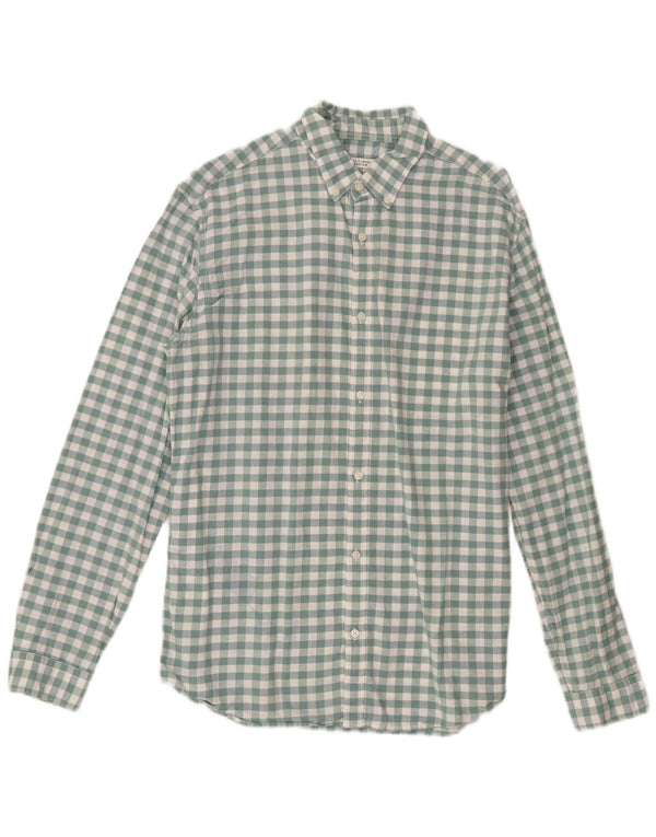 Camisa Jack & Jones para hombre talla 42 algodón a cuadros verde grande