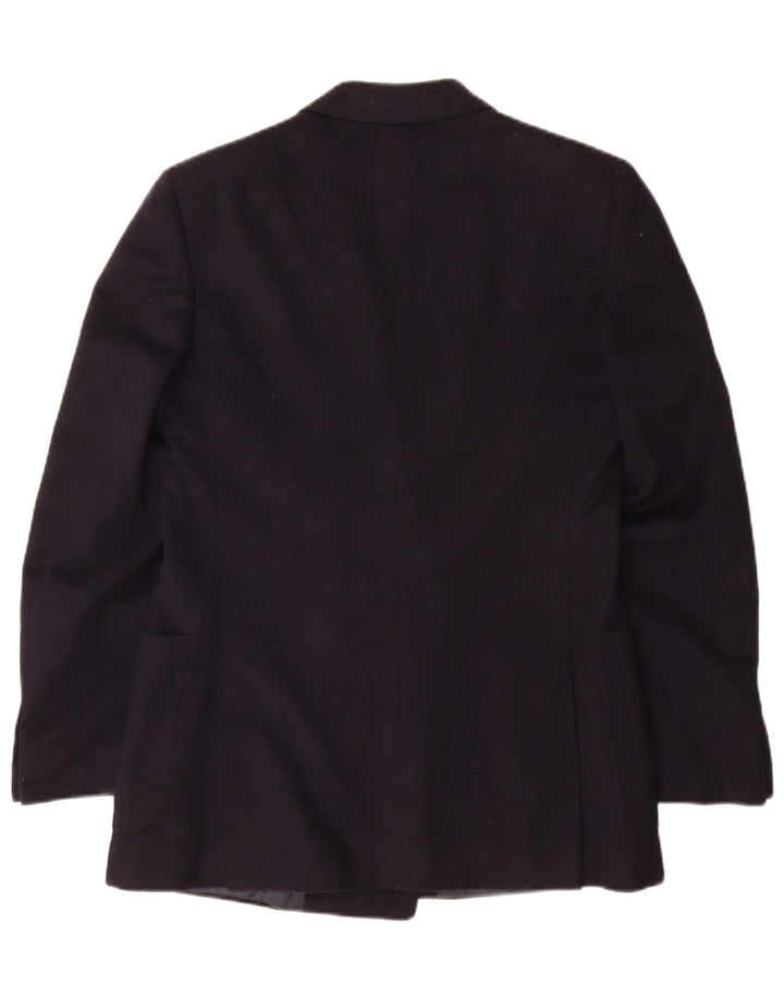 San Remo Chaqueta tipo blazer con doble botonadura para hombre IT 46 Small Lana azul marino
