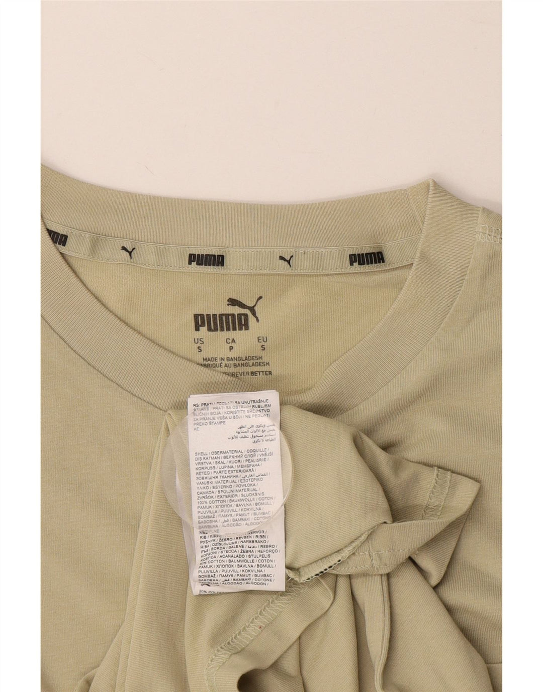 PUMA Camiseta gráfica para hombre Top Small Khaki Cotton