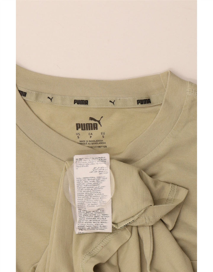 PUMA Camiseta gráfica para hombre Top Small Khaki Cotton
