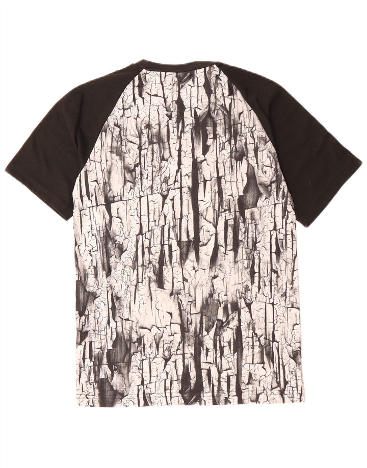 ADIDAS Camiseta con estampado abstracto para hombre Top XS Poliéster negro