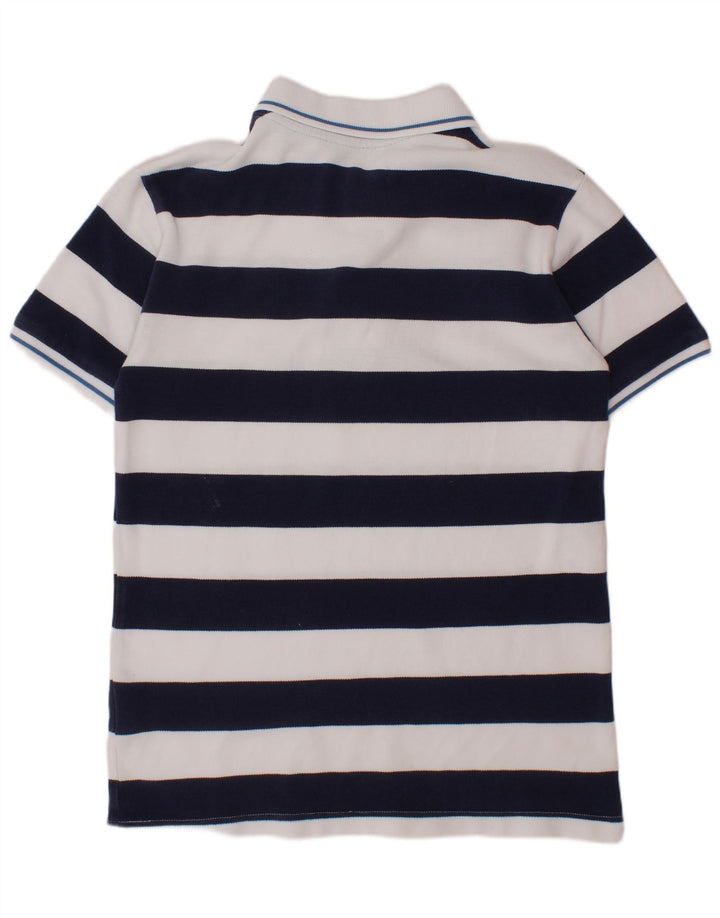 BENETTON Polo Niño 10-11 Años XL Azul Marino Rayas Algodón