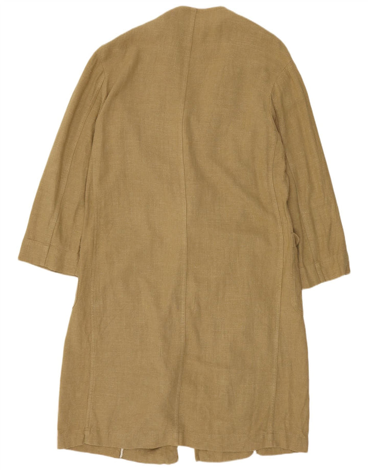 Zara Mujer Gabardina Extragrande UK 6 XS Viscosa Caqui