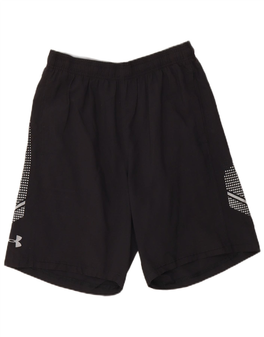 UNDER ARMOUR Pantalones cortos deportivos Heat Gear para hombre, tamaño mediano, negro, geométrico