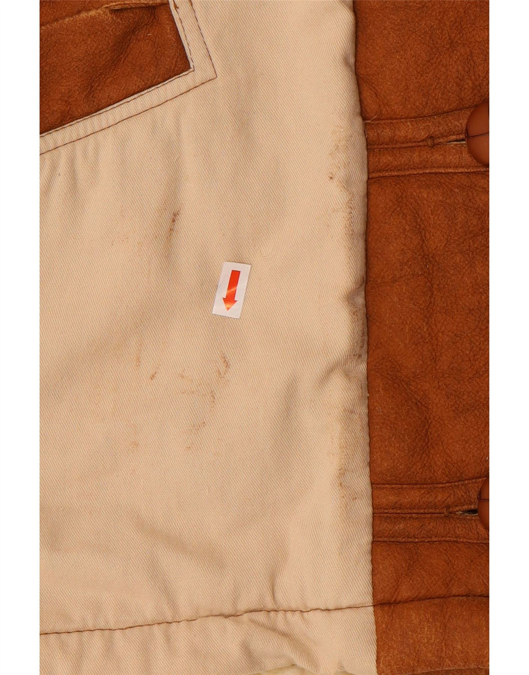 Vintage mujer chaqueta Sherpa de gran tamaño Reino Unido 18 XL Beige Fair Isle Poliéster