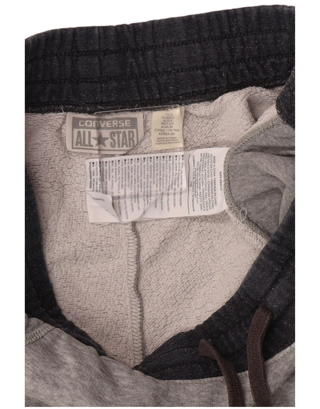 Converse All Star Graphic Shorts Casuales para Hombre Pequeño W28 Algodón Gris