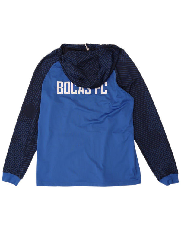 Nike Bocas F.C. Sudadera con capucha y cremallera gráfica XL Bloque de color azul