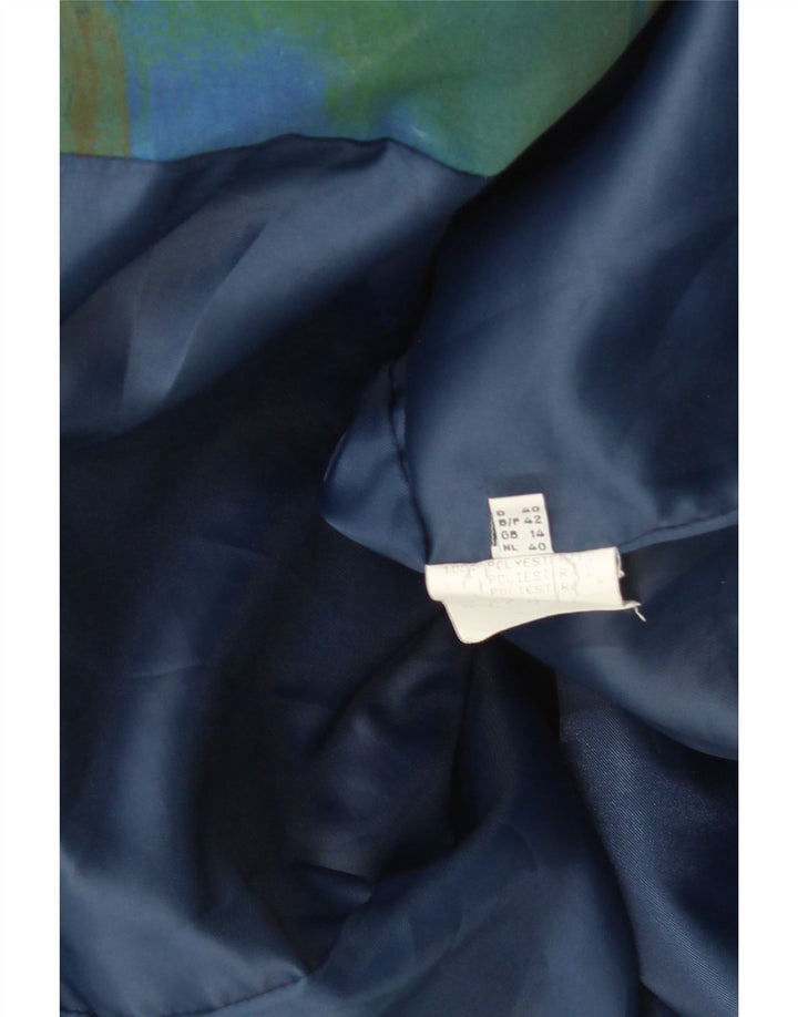 Sympatex Chaqueta acolchada con patrón abstracto para hombre, Reino Unido 40, grande, verde, retro