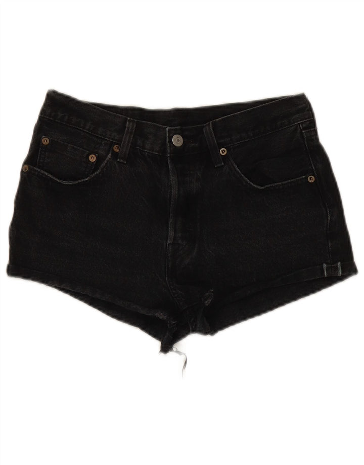 Levi's Mujer 501 Shorts De Mezclilla W27 Pequeño Algodón Negro