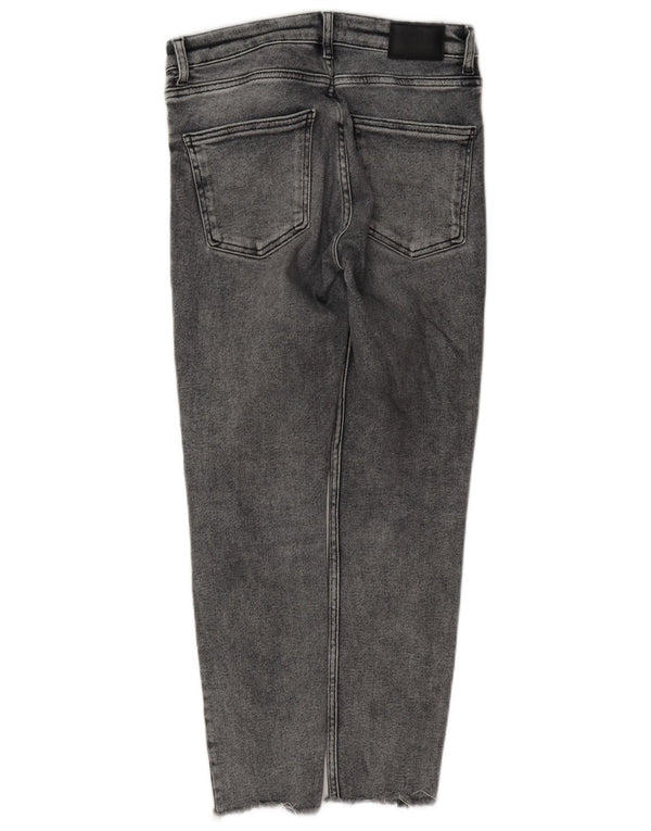 Zara Jeans Slim Mujer EU 36 XS W26 L26 Algodón Gris