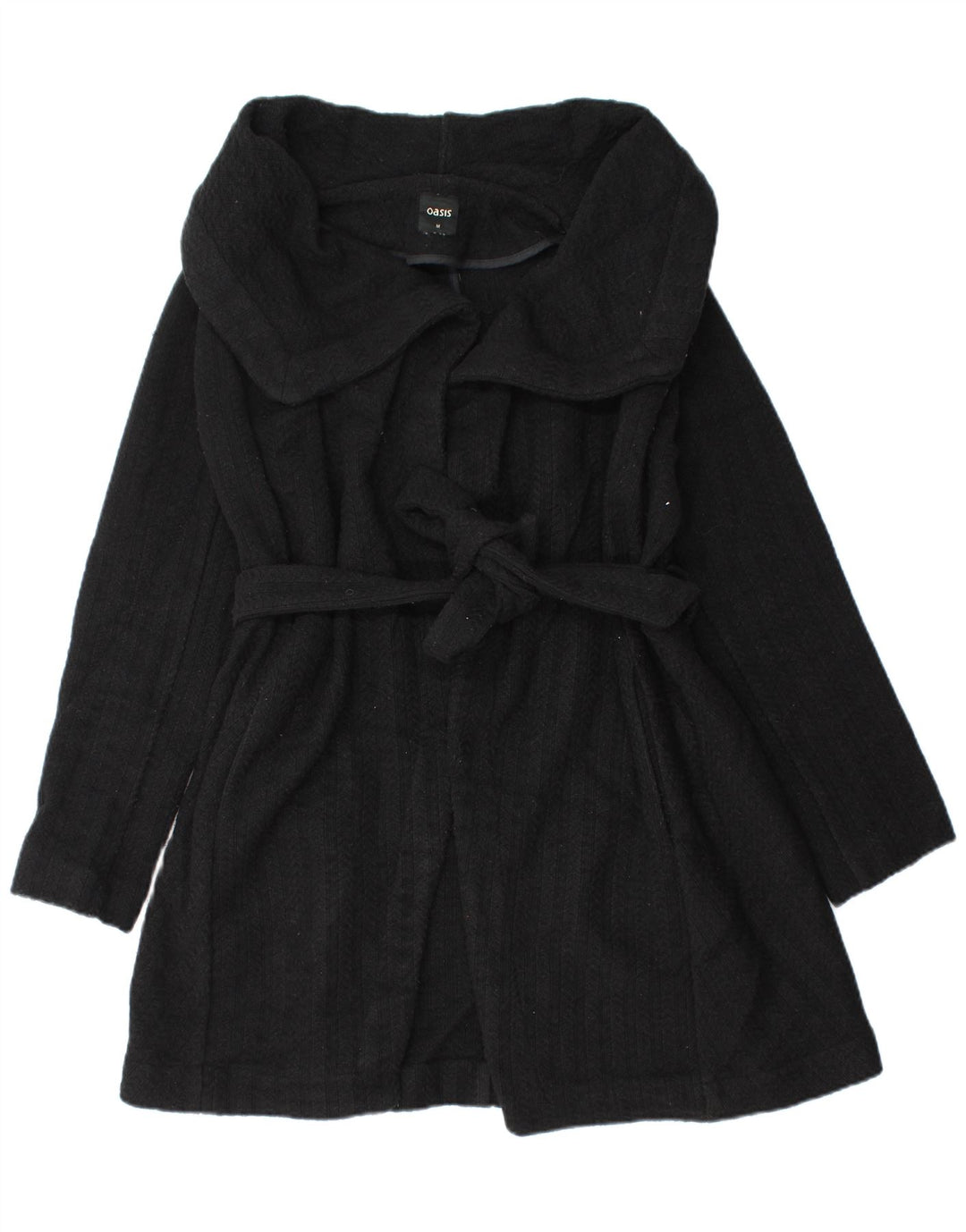 Oasis - Cárdigan largo para mujer, talla 40, talla mediana, lana negra