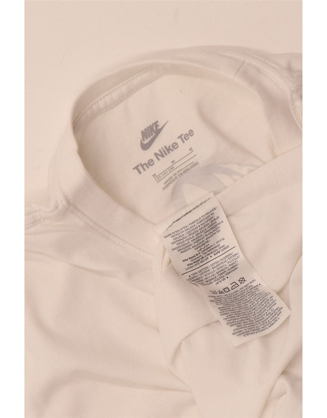 Nike Camiseta gráfica para niños 10-11 años Mediana Algodón Blanco