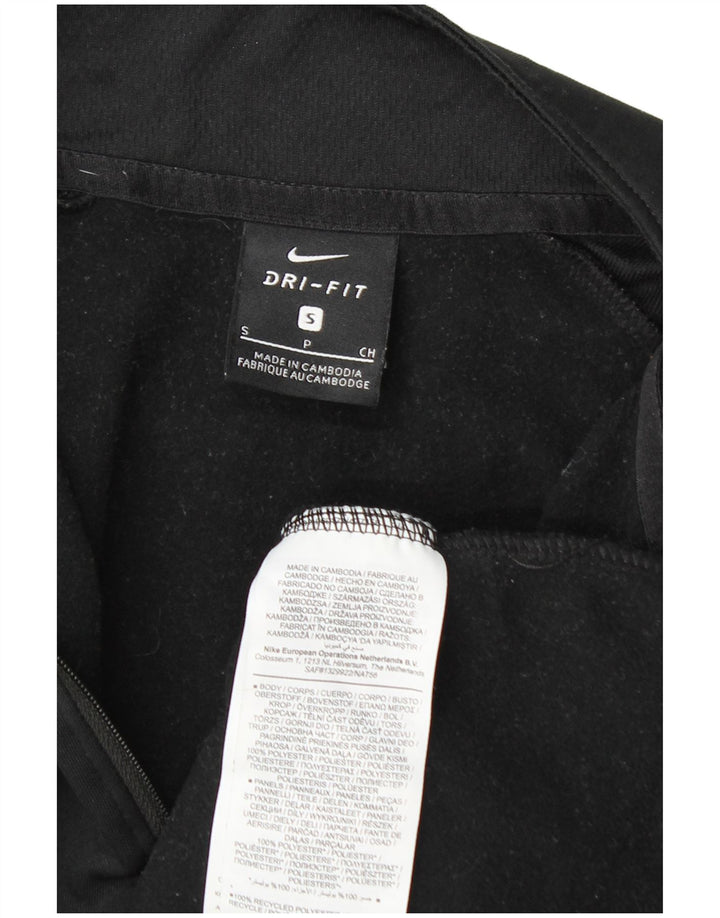 Nike Dri Fit Graphic Zip Neck Jersey Chándal para Hombre Top Pequeño Negro