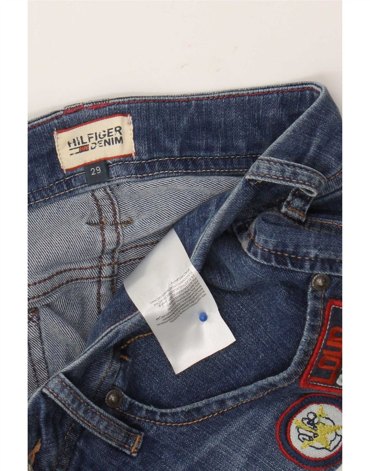 Shorts De Mezclilla Con Gráficos Para Mujer Tommy Hilfiger W29 Algodón Azul Medio